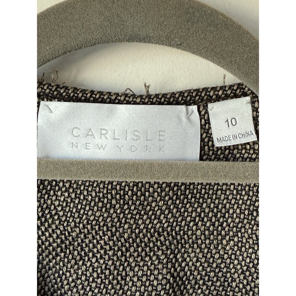 Carlisle Collection Blazer Jacket Size 10 Linen Blend Brown Full Zip - Picture 3 of 8